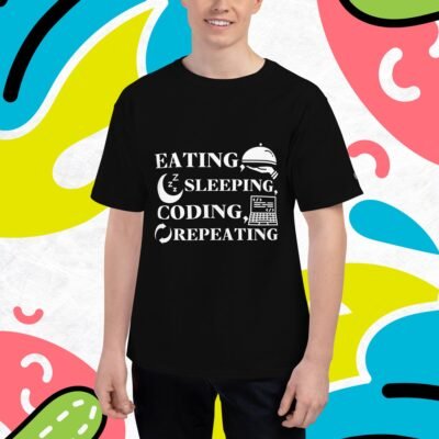 Eating, sleeping, coding, repeating Men's Champion T-Shirt