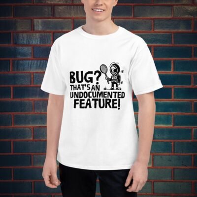 Bug? That's an undocumented feature! Men's Champion T-Shirt