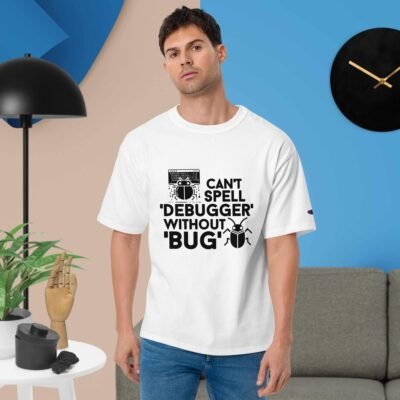 Can't spell 'debugger' without 'bug' Men's Champion T-Shirt