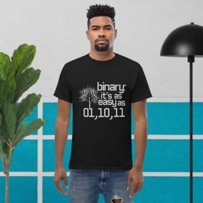 Binary: It's as easy as 01, 10, 11 Men's classic tee