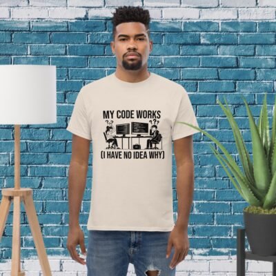 My code works (I have no idea why) Men's classic tee