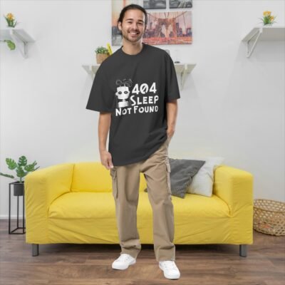 404 Sleep Not Found Oversized faded t-shirt