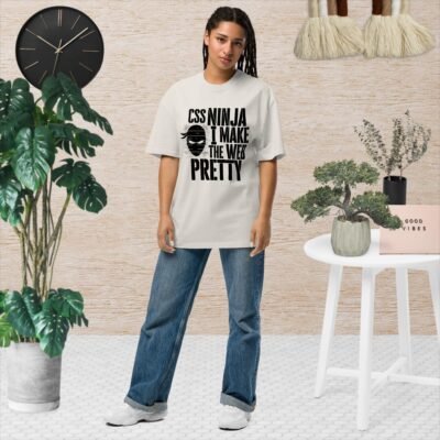 CSS Ninja: I make the web pretty Oversized faded t-shirt