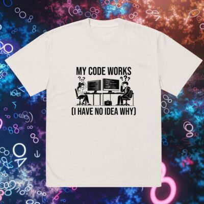My code works (I have no idea why) Oversized faded t-shirt