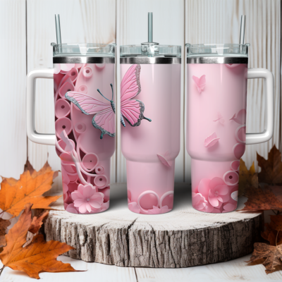 3D full print 40oz travel mug with a handle