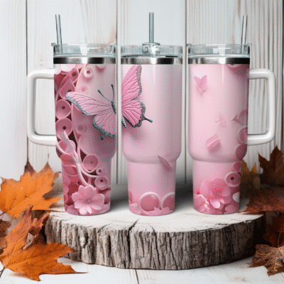3D full print 40oz travel mug with a handle