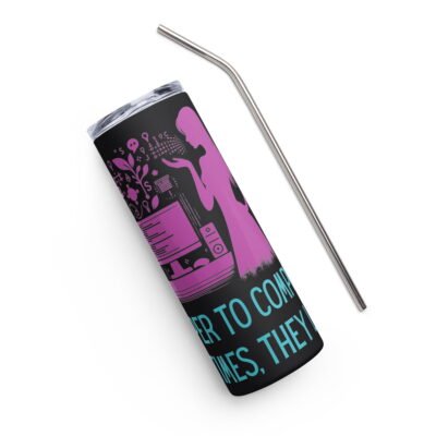 I Whisper to Computers; Sometimes, They Listen Stainless steel tumbler - Black