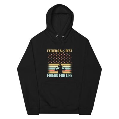 Father and son best friend for life Unisex eco raglan hoodie