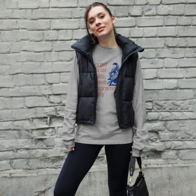 Programming Humor, Caffeine Overflow Error: Too Much Coffee, Not Enough Code Unisex Long Sleeve Tee