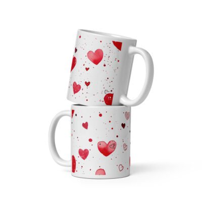 Heartfelt Unique Harmony White glossy mug
