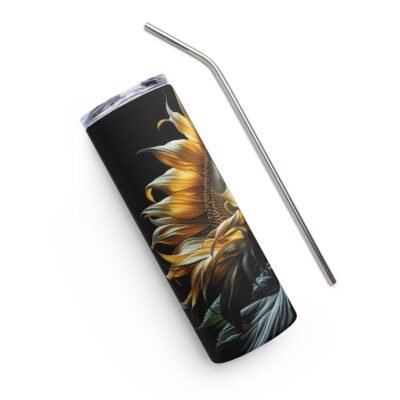 3D Sunflower Stainless steel tumbler
