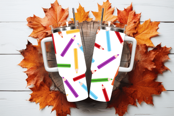 School theme patterned 40OZ Travel Mug