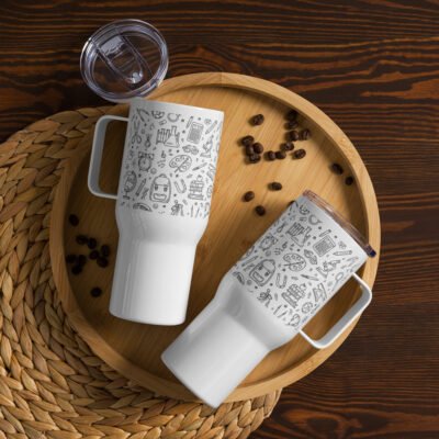 School Spirit Sipper: The Perfect 25oz Travel mug with a handle