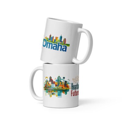 Omaha White glossy mug