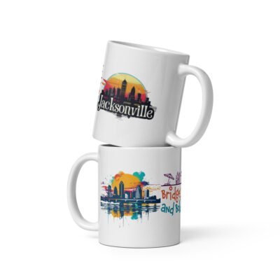 Jacksonville White glossy mug