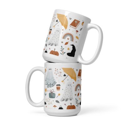 Witchy Vibes White glossy mug