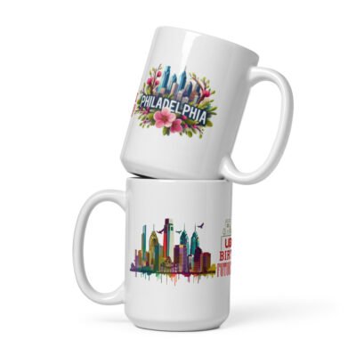 Philadelphia White glossy mug