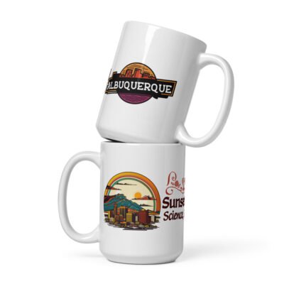 Albuquerque White glossy mug