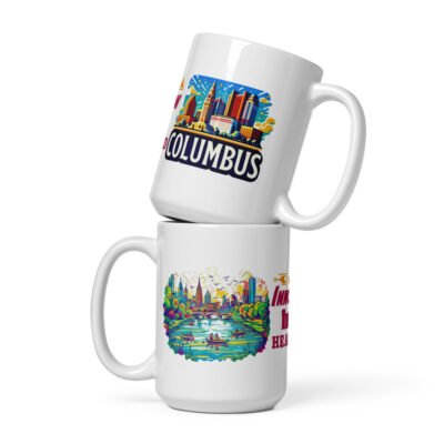 Columbus White glossy mug