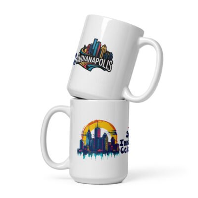 Indianapolis White glossy mug