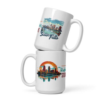 Sioux Falls White glossy mug