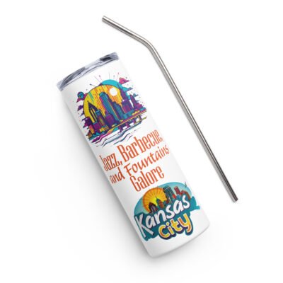 Kansas City Stainless steel tumbler - Jazz Barbecue and Fountains Galore