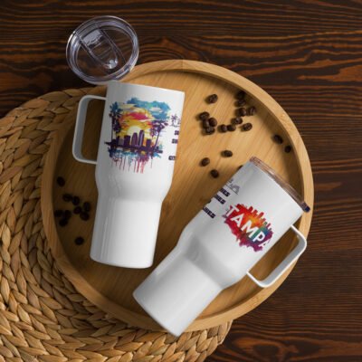 Tampa Sunshine Shorelines Citrus Lines Travel mug with a handle